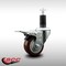 Service Caster 3'' SS Maroon Poly Swivel 1-1/4'' Expanding Stem Caster Total Lock Brake SCC-SSEXTTL20S314-PPUB-MRN-114 - alternate 4